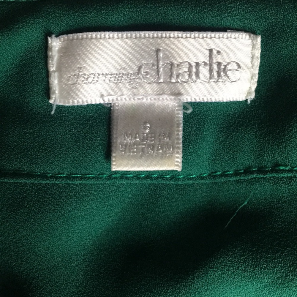 Charming Charlie Emerald Green Top - Picture 3 of 5